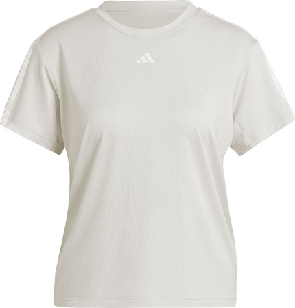Koszulka damska adidas Aeroready Train Essentials 3-Stripes Tee beżowa HZ5681