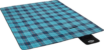 Koc piknikowy turystyczny plażowy kratka Nils camp NC8002 niebieski 250x200cm