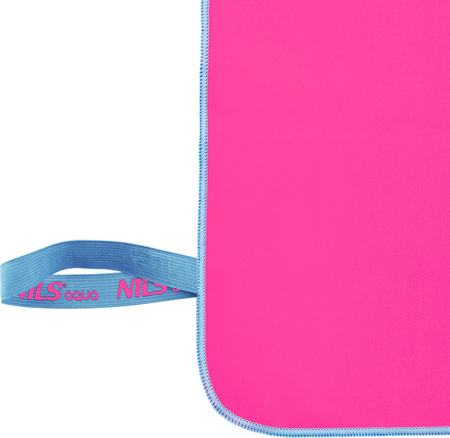 Ręcznik z mikrofibry szybkoschnący Nils Aqua NAR11 różowy 70x140 cm