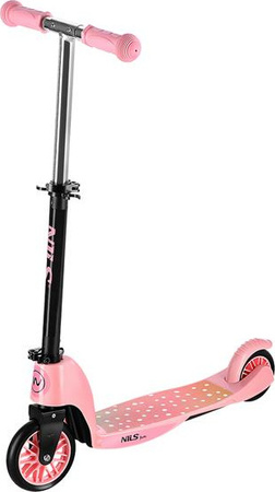Hulajnoga balansowa składana 2w1 dziecięca Nils Fun HLB202 różowa