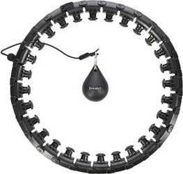 Hula hop PLUS SIZE z wypustkami i obciążnikiem HMS czarne hhw12