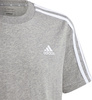 Koszulka dla dzieci adidas Essentials 3-Stripes Cotton Tee szara IB1669