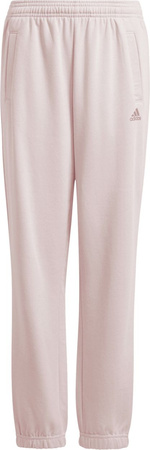 Spodnie dla dzieci adidas Essentials Small Logo Feel Cozy Fleece różowe JF8746