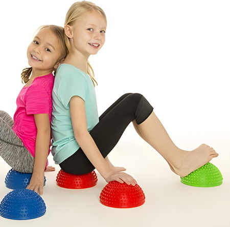 Półkule sensoryczne do masażu AM Tullo Half-Ball Balance 2 szt. czerwona-zielona 477