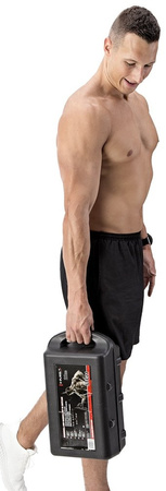 Sztangielki/sztanga w walizce stal chromowana HMS STC21 2x10 KG