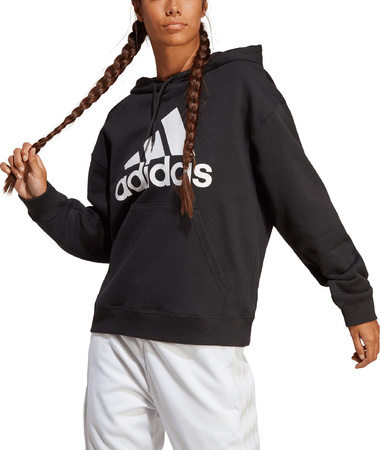 Bluza damska adidas Essentials Big Logo Oversized French Terry Hoodie czarna HR4934