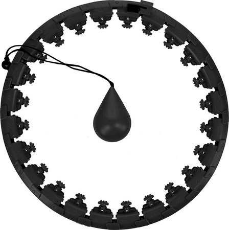 Hula hop z wypustkami i obciążnikiem One Fitness oha01 czarne