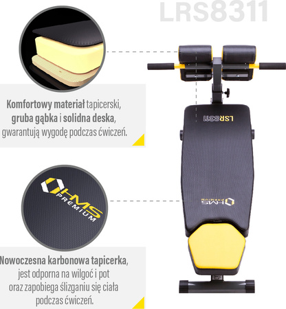 Ławka rzymska treningowa wielofunkcyjna HMS Premium