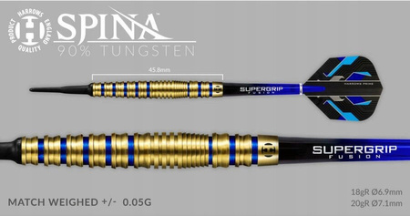 Rzutki Harrows Spina Gold 90% Softip