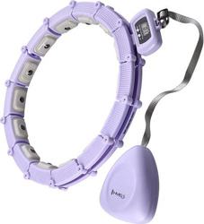 Hula hop z magnesami obciążnikiem licznikiem fioletowy HMS HHM14