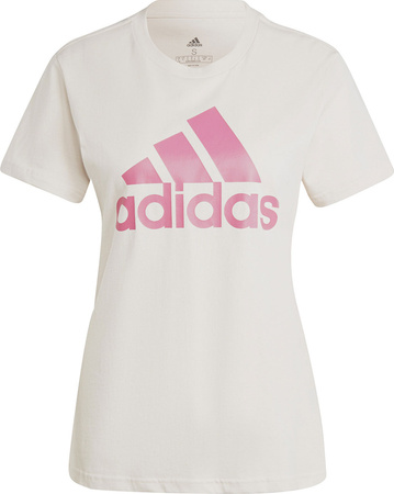 Koszulka damska adidas Loungewear Essentials Logo Tee kremowa IB9455