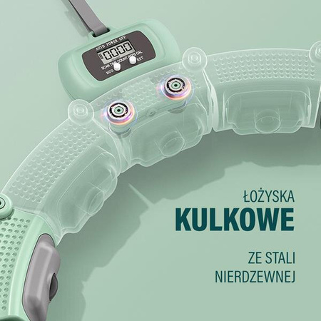 Zestaw hula hop magnetyczny hhm14 z licznikiem HMS pas wyszczuplający br163