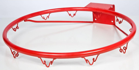 Obręcz do kosza z siatką 43cm Enero czerwona