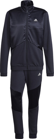Dres męski adidas Satin French Terry Track Suit granatowy HI5396