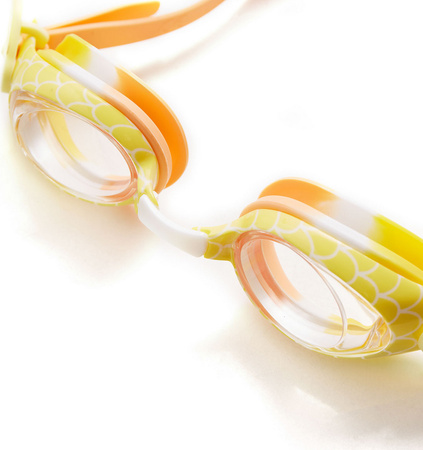 Okularki pływackie dziecięce Nils aqua nqg870saf żółty syrenka junior