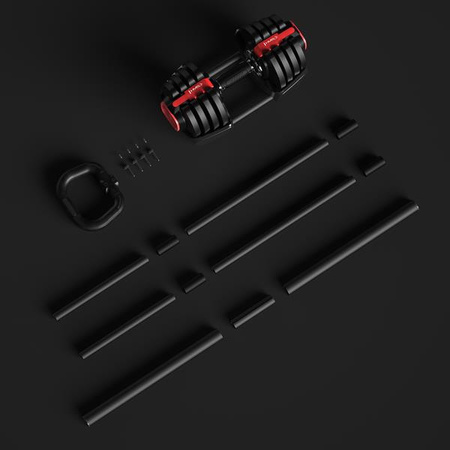 Zestaw regulowanych sztangielek 41 kg HMS sgr18 pro set 3w1