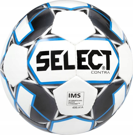 Piłka nożna Select Contra IMS 2019 biało-niebiesko-czarna 15507