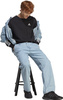 Bluza męska adidas Essentials French Terry 3-Stripes czarna IC9317
