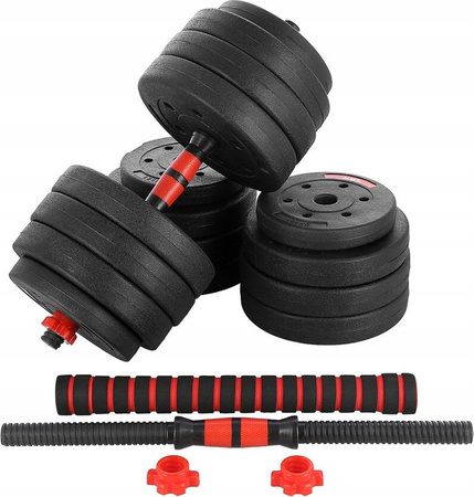 Sztanga gryf z obciążeniem sztangielki / hantle kompozyt HMS SGP40 40 kg