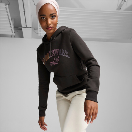 Bluza damska Puma Ess Logo LAB Hoodie FL czarna 682987 01