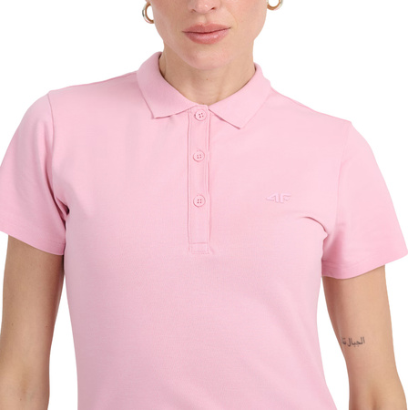 Koszulka damska polo 4F F365 jasny róż 4FWMM00TPTSF365 56S