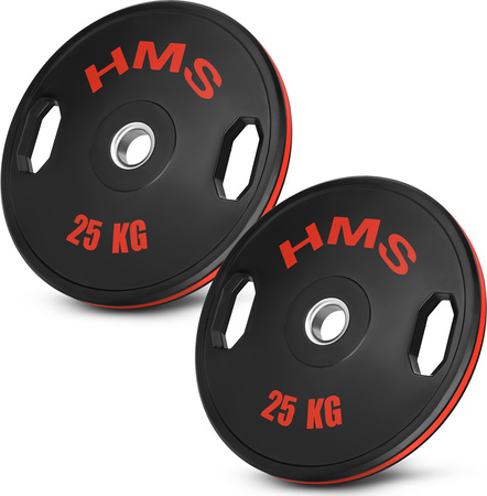Talerz olimpijski ogumowany 2 x 25 kg HMS TOG25 2 x 25 kg