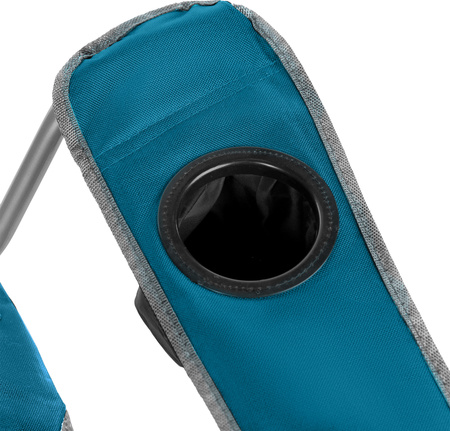 Krzesło fotel turystyczny składany Nils Camp NC3080 turkusowy 95x110x50cm