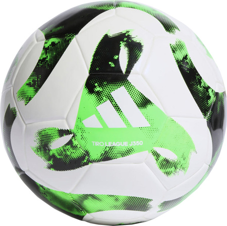 Piłka nożna adidas Tiro Junior 350 League biało-zielona HT2427