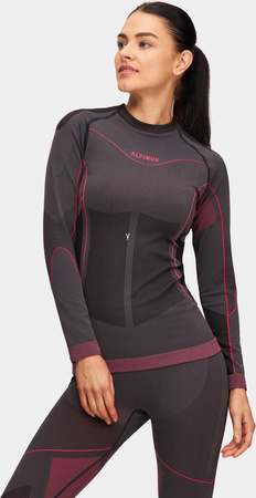 Bielizna termoaktywna damska Alpinus Tactical Mora Set grafitowo-różowa SI8925 - SI8928