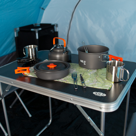 Zestaw naczyń kempingowych turystycznych Nils camp nc1782