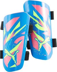 Ochraniacze piłkarskie na golenie piszczele nagolenniki Puma Ultra Light Energy Strap Ultra niebiesko-żółte 30892 01