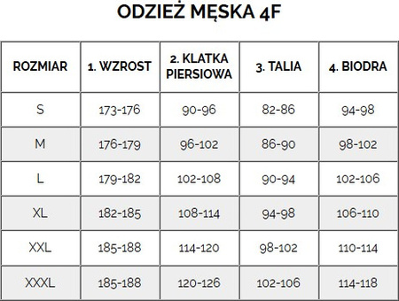 Spodnie termoaktywne męskie 4F M234 morska zieleń 4FWAW25USEAM234 46S