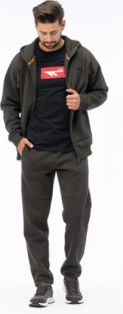 Męskie spodnie dresowe bawełniane mikropolar Hi-tec Hanqu rozmiar M