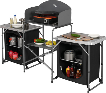 Szafka turystyczna kempingowa z osłoną Nils Camp NC3042 składana 168×46×110 cm