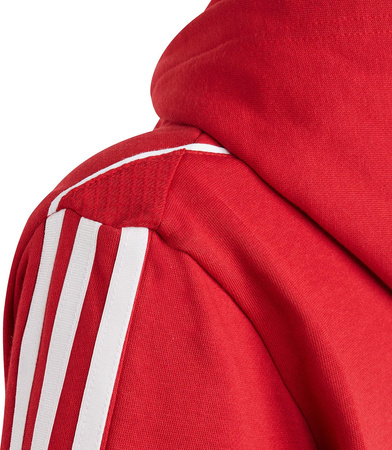 Bluza dla dzieci adidas Tiro 23 League Sweat Hoodie czerwono-biała HS3607
