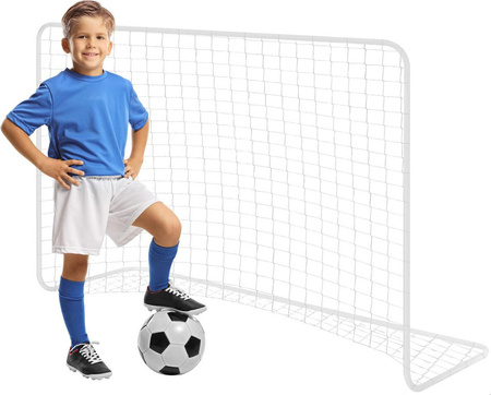 Bramka do piłki nożnej Enero z siatką 182x122x61cm biała