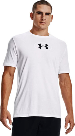 Koszulka męska Under Armour Repeat Ss graphics biała 1371264 100
