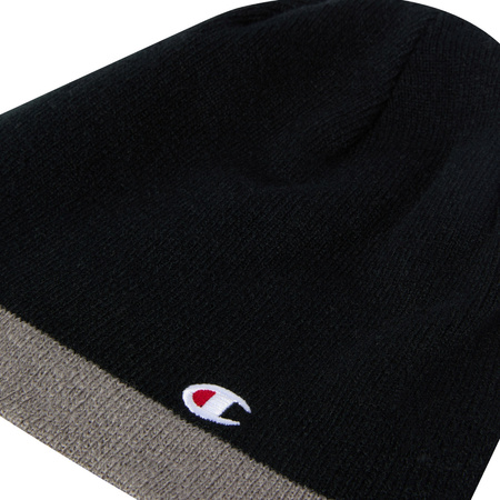 Czapka dwustronna Champion Reversible Beanie czarno-szara 802407 KK001
