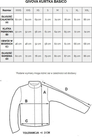 Kurtka przeciwdeszczowa sportowa piłkarska Givova Rain Basico czarna RJ001 0010