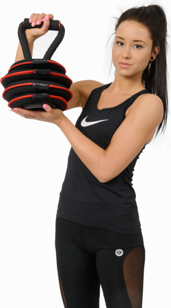 Kettlebell regulowany miękki 20 LBS HMS KRM20 0,6 - 8,75 kg