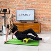 Mata do ćwiczeń fitness klubowa z otworami HMS Premium MFK01 110x55x1,5 cm zielono-czarna
