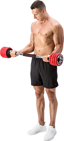 Sztangielki/sztanga gumowane HMS SGGX30 30 KG