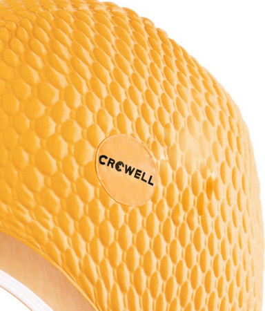 Czepek pływacki bąbelkowy Crowell Java pomarańczowy kol.9