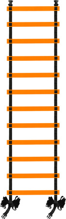 Drabinka treningowa gimnastyczna 12 szczebli SMJ DT12-5M-O pomarańczowa 5m