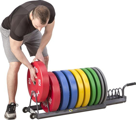 Wózek stojak na kółkach z uchwytem na obciążenia HMS Premium