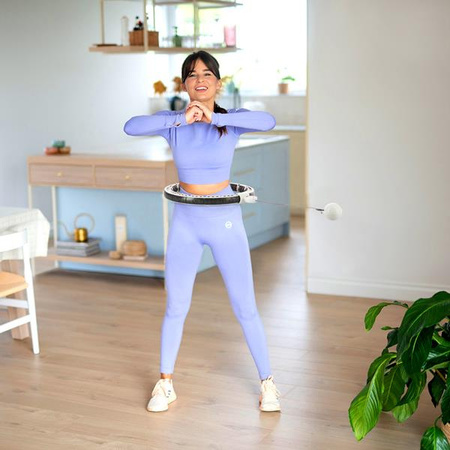 Hula hop white z magnesami i obciążnikiem licznik HMS hhm16