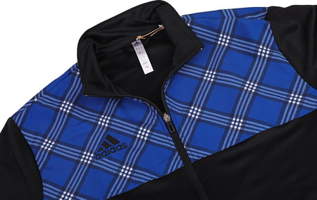 Bluza męska adidas Tiro Track czarno-niebieska HN5513