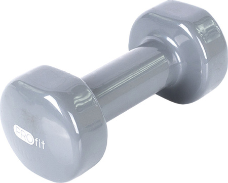 Hantle hantelki winylowe ciężarki do ćwiczeń Profit szare 2x3 kg