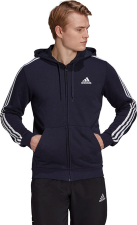 Bluza męska adidas Essentials Full-Zip Hoodie granatowa GK9033