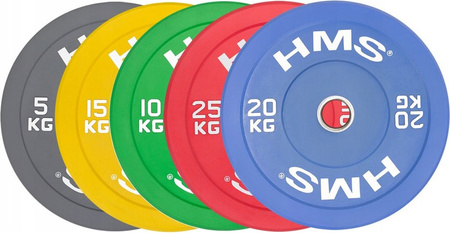 Talerz olimpijski Bumper HMS CBR15 żółty 15 kg